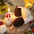 thumbnail image 4 of YOHAVEN Christmas Decorations Indoor, Pine Cone Aromatherapy Candle Soy Wax with Holiday Scent, Xmas Centerpiece Lighting Candle for Fireplace Mantel Table Party Decor, 4 of 6