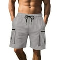 thumbnail image 2 of DPTALR George Stretch Cargo Shorts for Men Elastic Waist Durability and FIT 2025 Summer Cargo Pants #Gray Big and Tall Men XXL, 2 of 7