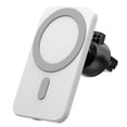 thumbnail image 1 of Reemplazo del soporte de carga del teléfono móvil del respiradero del aire del coche del cargador inalámbrico del teléfono para el iPhone 12, blanco kenally EL000847-02B, 1 of 2