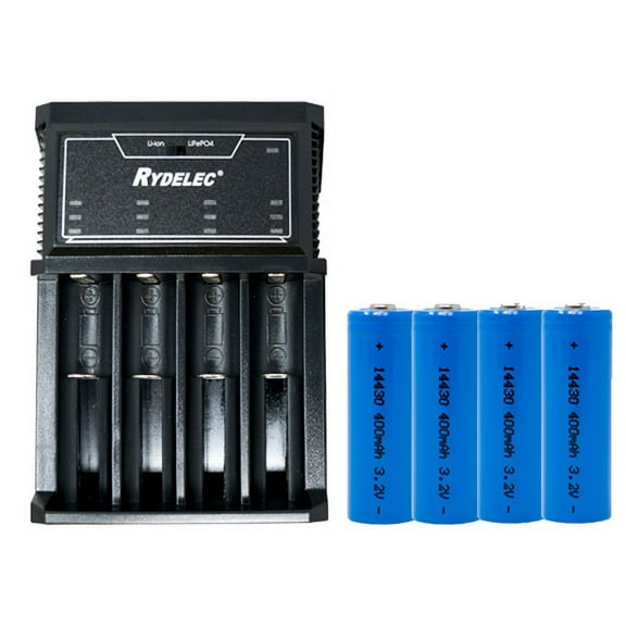 T4 4 Slot Smart Charger 4 x 3.2 Volt 400 mAh LiFePO4 14430 Batteries