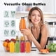thumbnail image 2 of Botellas de vidrio para jugo de 250 ml con tapas y etiquetas negras, paquete de 8, 2 of 7