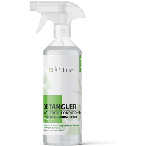 NEXDERMA Anti-Static Detangler for Coat, Mane & Tail for Pets, Instant Detangling Conditioner for Dogs, Reduce Hair Breakage, Nourish Hair & Radiant Shine, Fresh and Clean Scent - 16 Ounce