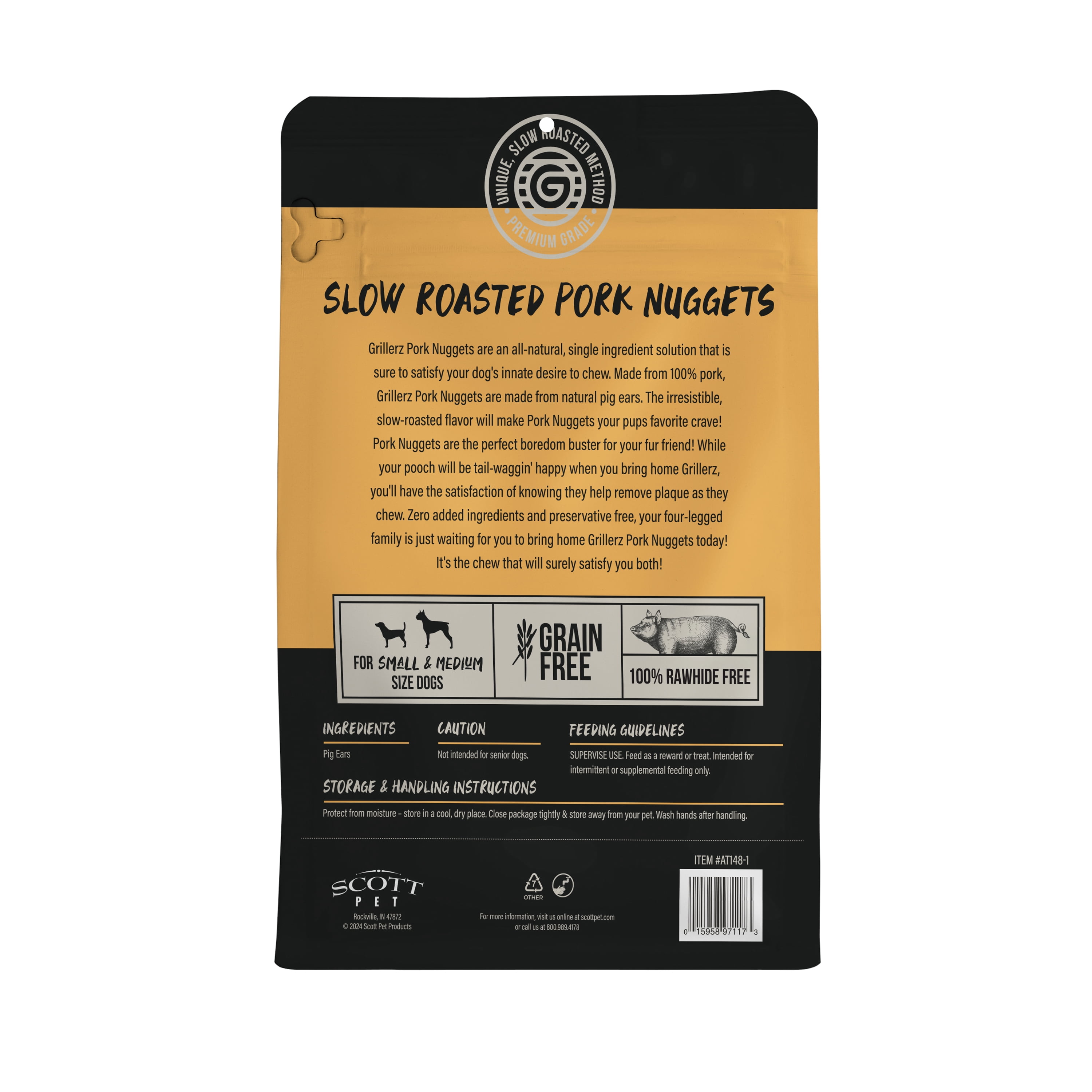 Grillerz Slow Roasterz Pork Nuggets Dog Treats - 1LB