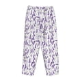 thumbnail image 5 of Naloa Lavender Flowers Print Women’s Ultra-Soft Comfy Pajama Lounge Pants with Pockets & Drawstring, 5 of 8