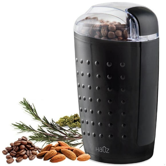 Hauz 3.5oz Black Electric Coffee Grinder