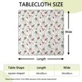 thumbnail image 2 of White Christmas Gnome and Light Pattern Square Fitted Tablecloth with Elastic Edge,Square Table Cover,Washable Elastic Table Cover for Home Kitchen Party Decor 34"x34", 2 of 6