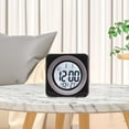 thumbnail image 3 of Reloj, Reloj despertador de escritorio, Reloj pequeño, Reloj electrónico moderno cuadrado portátil, Reloj despertador digital para decoración, 3 of 8