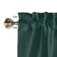 thumbnail image 5 of Tier Curtains 45 Inches Long, Pure Dark Green Window Treatment Curtain Drapes, Simple Solid Color Window Half Privacy Curtains for Bedroom Bathroom, 42"x45", 2 Panels, 5 of 7