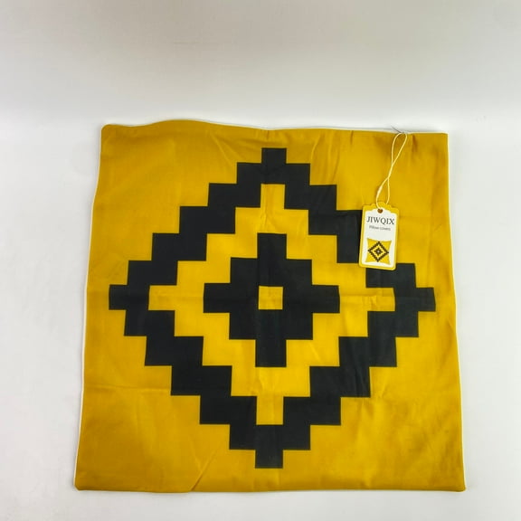 JIWQIX Pillow covers,Covers for cushions,Color Coordinated Geometric Digital Printing Cotton Canvas Throw Pillow Case Decorative Pillowcase Cushion Cover 17.75 X 17.75 Inch 45 X 45 cm