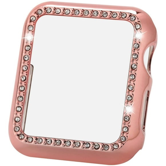 Greaciary Sparkle Compatible with Apple Watch 40mm,Compatible with iWatch Face Bling Crystal Diamond Plate Cover
