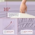 thumbnail image 2 of Superity Linen King Fitted Sheet Made from Cotton. Moisture Wicking Cotton Bed Sheet for Breathable, Dry, and Comfortable Night's Sleep. 200 Thread Count. (Lavender)…, 2 of 7