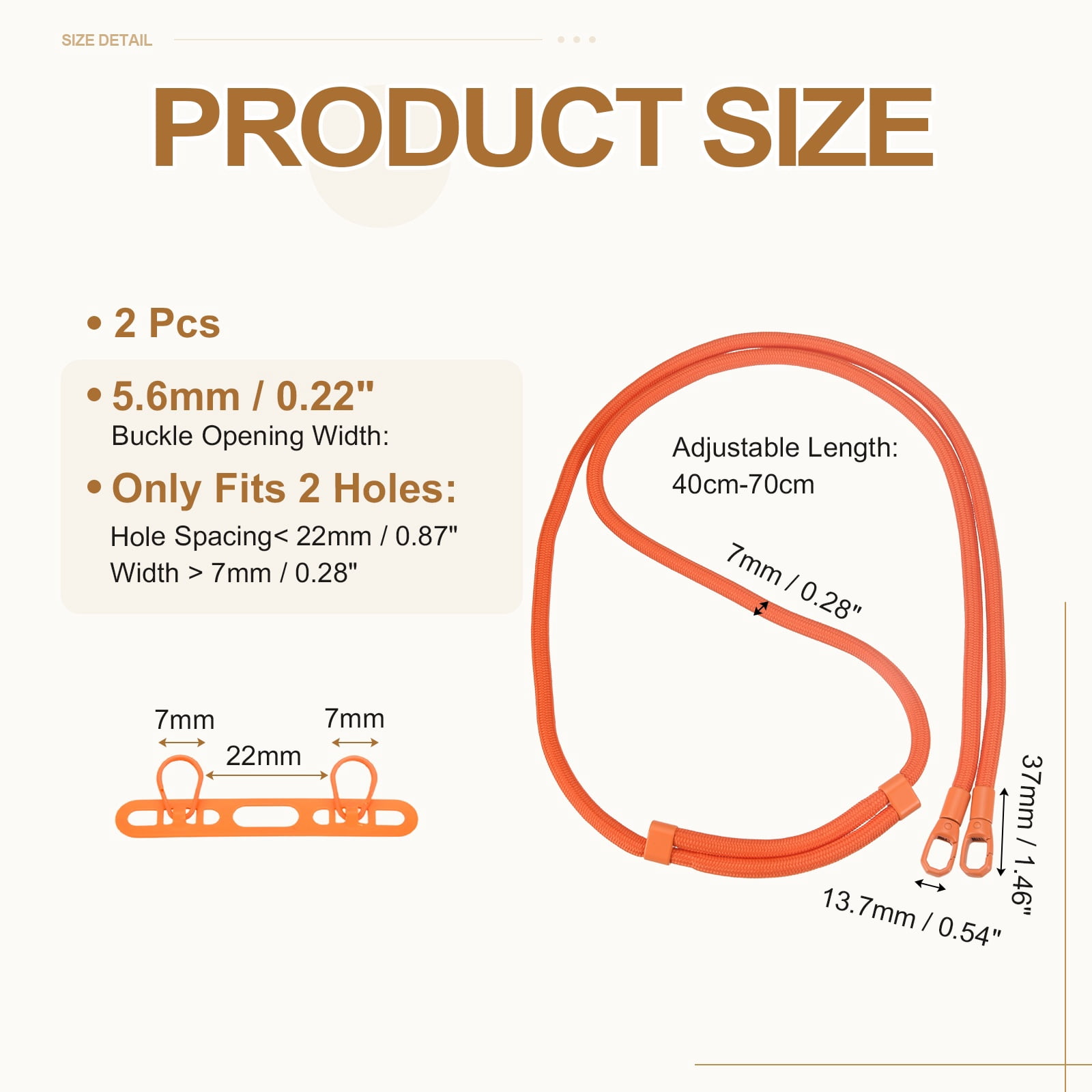 Uxcell 2Set Phone Lanyard (Orange) - Adjustable Anti Theft, Phone Strap Crossbody Neck Strap with Tether Tabs Most Smartphones, Fits Travel