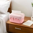 thumbnail image 4 of SIfdSeng Get it Fast Soft Decorative Tissue Cover Elegant Desktop Ornament for Living Room Bedroom Bathroom Spring Lift Design Large Capacity No Drill Needed Tissue Holder, 4 of 4