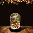 thumbnail image 2 of HCTSHG Christmas Tree in Glass Dome Tabletop Christmas Tree with Lights in Glass Dome for Xmas Home Indoor Room Christmas Decorations Desktop, 2 of 6