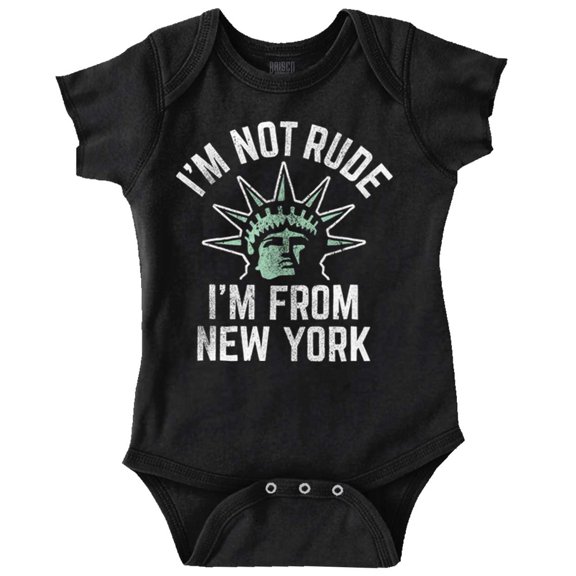 I'm From NY Proud NYC New Yorker Romper Boys or Girls Infant Baby Brisco Brands NB