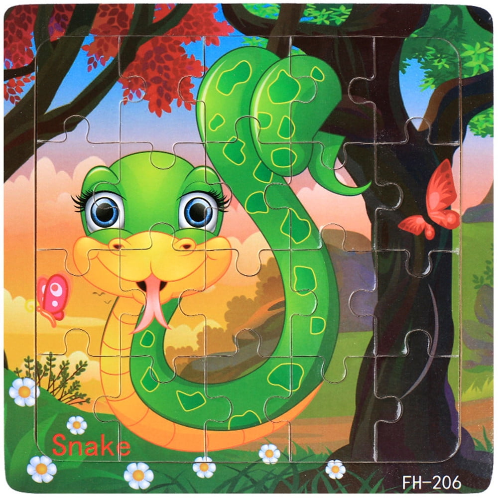 New Puzzles Real Wood For Toddler Kids 18 Months Plus Shapes & Colors  5x5in 