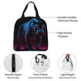 thumbnail image 3 of Yiaed Futuristic Purple Panther Print Insulated Lunch Bag Reusable Cute Tote Lunch Box, Leakproof Cooler Lunch Bags for Work Office Travel School Picnic, 3 of 5