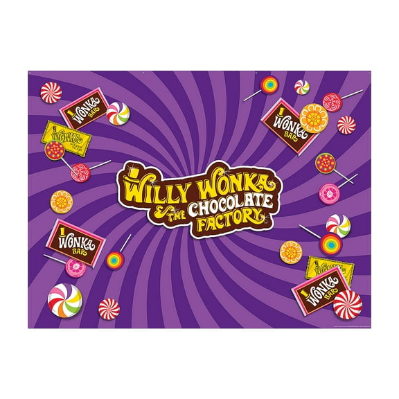 8 ft. x 6 ft. Willy Wonka & the Chocolate Factory Polyester Backdrop