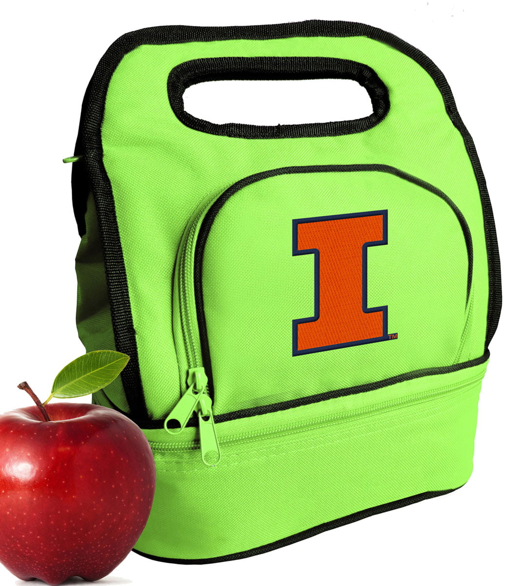2 Sections! University of Illinois Lunch Bag Illini Lunch Box 
