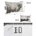 thumbnail image 2 of Vintage Yak Outdoor Head Resting Pillows with Insert Animal Countryside Retro Wood Grain 2 Pack Waterproof Lumbar Pillows with Adjustable Strap for Patio Recliner Beach Chair, 11"x16", 2 of 7