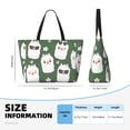 thumbnail image 2 of Yiaed Alpaca Faces Print Large Capacity Beach Travel Bag - Waterproof Zipper Vacation Tote for Sandproof Storage, and Camping, 2 of 5