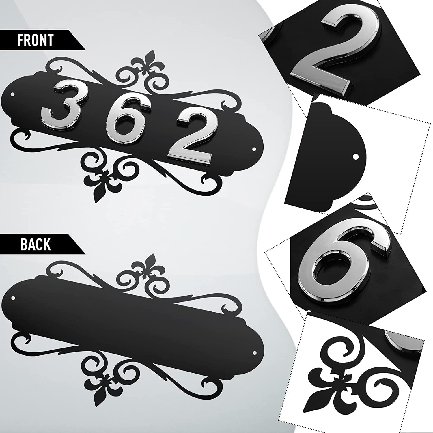 House Numbers for Outside,House Address Plaques,Number Mailbox Number Sign for House Home Hotel Office Garden Decorative Wall Plaque