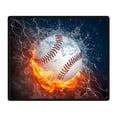 thumbnail image 2 of CADecor Baseball Blanket Fleece Throw Blanket for Sofa or Bed 58x80 inches, 2 of 3