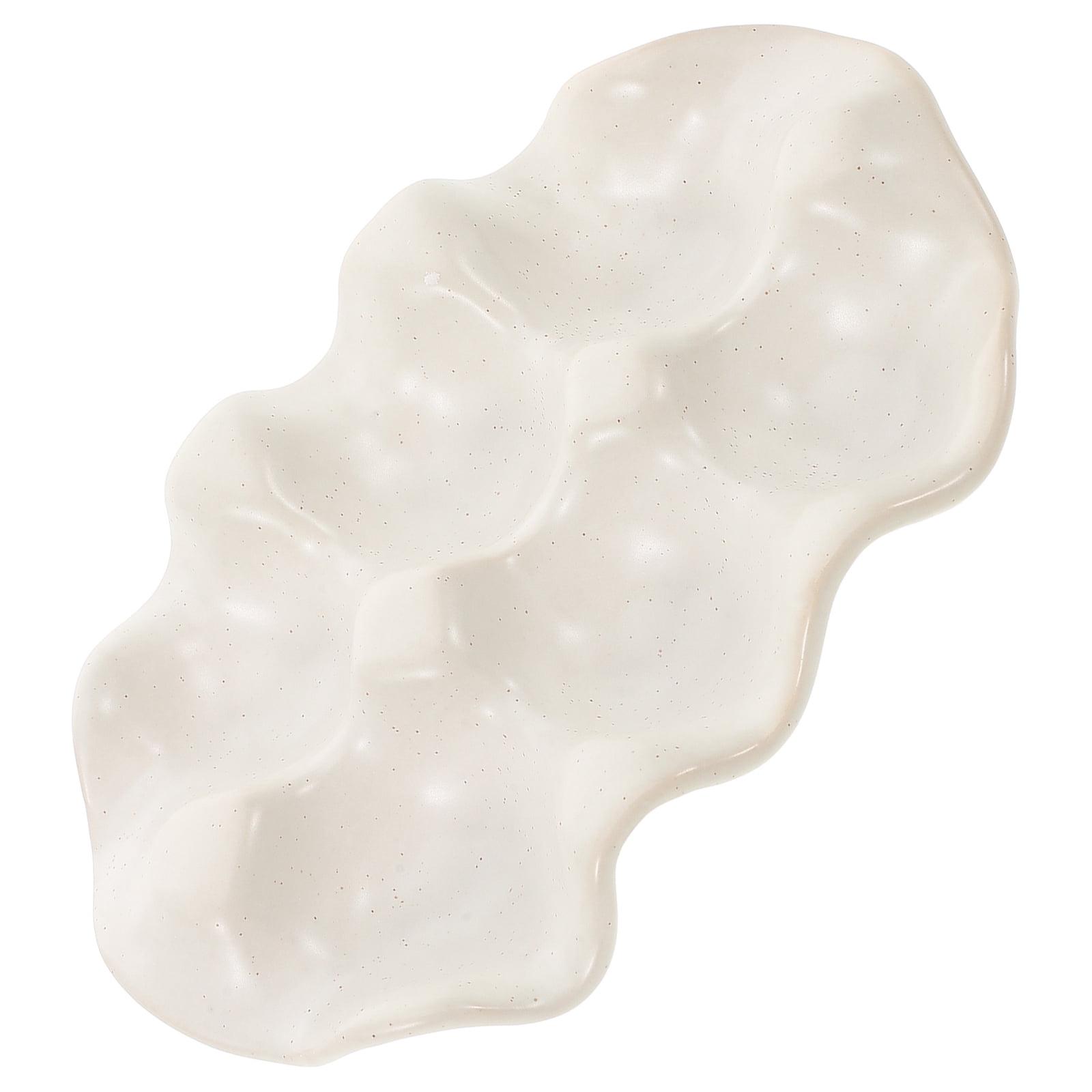 ETHZZLE White Ceramic Refrigerator Tray, 7.1x3.9x0.8in Organizer for Kitchen, Home, and Family Use