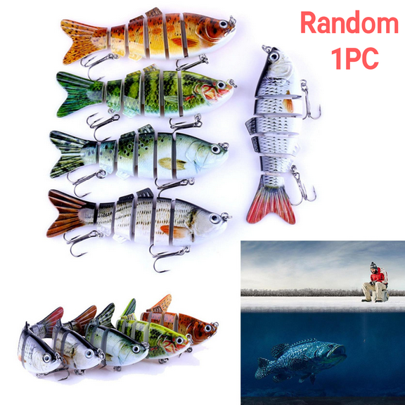Multi Jointed Swimbaits, Fishing Lures for Bass, Topwater Trout Lures, Multi-jointed Slow Sinking Hard Baits, Swimming Lures for Freshwater Saltwater, Lifelike Fishing Lures