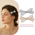 thumbnail image 3 of OUNONA 2Pcs Lightweight Rhinestone Hair Barrettes with Fake for Stylish Hair Decoration, 3 of 6