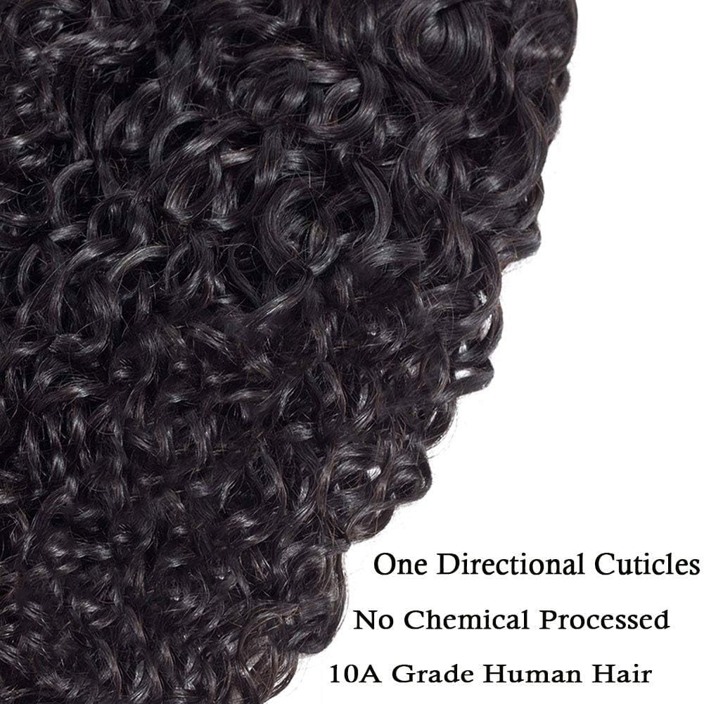 Ustar Jerry Curly Bundles Human Hair 10 inch Brazilian 100% Unprocessed Virgin Human Hair Double Weft Deep Curly Weave Natural Black