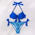 thumbnail image 5 of Bikini Sets For Women Two Piece High Waisted Halterneck Flattering Swimwear Seaside Beachwear Swimsuits, 5 of 9