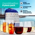 thumbnail image 2 of Rowdy Crowd Unbreakable Tritan Plastic Glasses Set of 8 - Wine Tumblers & Champagne Flutes - BPA-Free Dishwasher Safe, 2 of 10