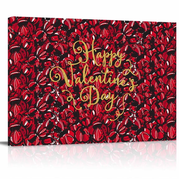 Valentine's Day Wall Art Rose Modern Home Decor Artwork For Drawing Room Bathroom Ready To Hang 24x16 Inch