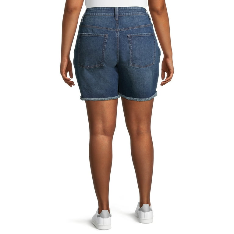 Terra Sky Women s Plus Size Fashion Denim Shorts Walmart