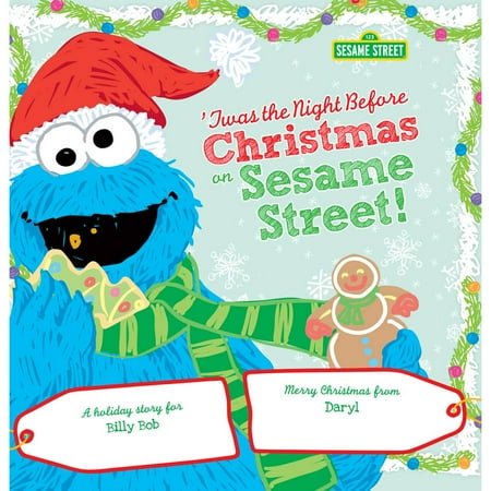personalized book twas the night before christmas on sesame street