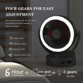 thumbnail image 4 of Ventilador para acampar con linterna LED: ventilador para tienda con batería recargable de 8 pulgadas con luz y gancho para colgar para tienda de campaña al aire libre RV viajes pesca Hur, 4 of 5