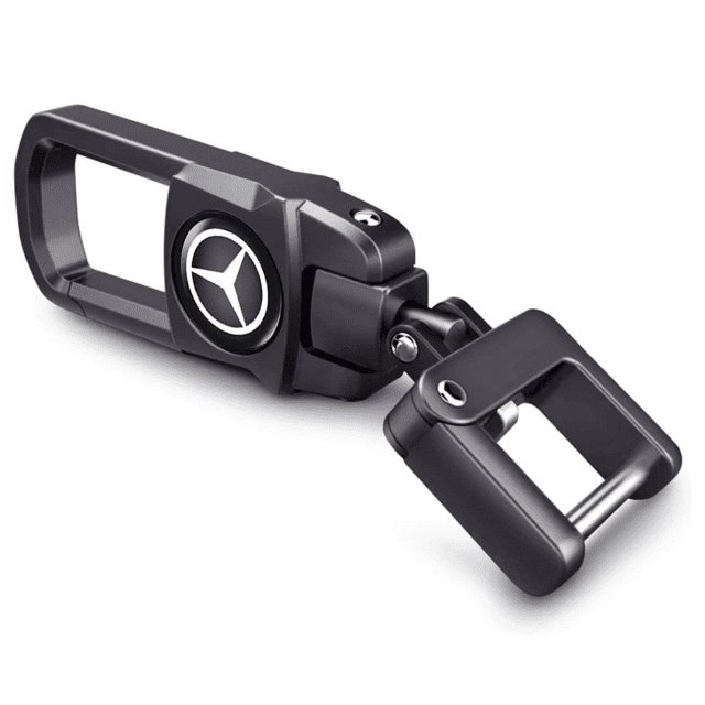 Llavero de Metal para Coche con Logo, Accesorio para Llavero de Coche Compatible con Mercedes A C E S GLK CLA GLA GLC GLE CLS SLK AMG, Regalos para Mujeres y Hombres, Acero Inoxidable RV