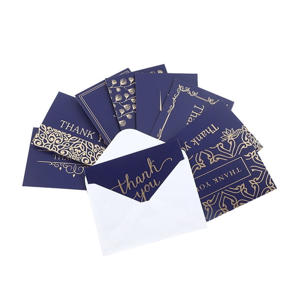 Tarjetas de agradecimiento de diseño elegante, paquete premium con interior en blanco sofisticado para mensajes personales, adecuado para todas las ocasiones, incluidas bodas, negocios, graduación,