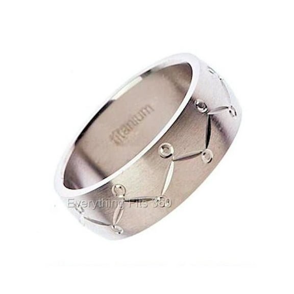 Metals Jewelry Men's / Women's Titanium Wedding Ring Band Cool Jewelry 8mm Wide Size 10