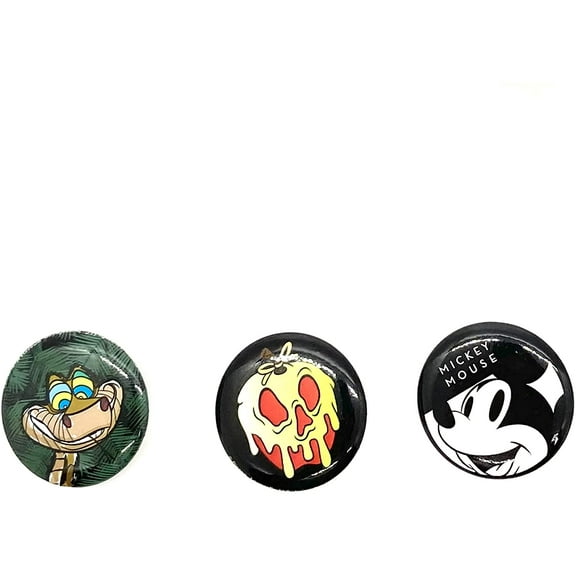 Disney Loungefly Collectible Mickey Kaa Snake Snow White Apple Button Pins Set