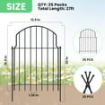 thumbnail image 2 of 25Pcs Garden Fence, 22in(H)/27ft(L) Dog Fence Outdoor for Yard, Panels Decorative Garden Borders, Metal Animal Barrier for Dogs, Rabbits, Dig Defence, Decor, 2 of 6