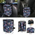 thumbnail image 4 of Yuyamidu Colorful Flower Car Seat Cover 15 PCS Auto Front Back Seat Cover Steering Wheel Cover Seat Belt Pads Trash Bin Mount Phone Holder Rearview Mirror Cover Cup Holder Wrist Key Chain, 4 of 7