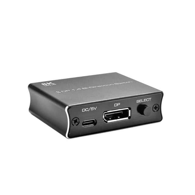 Cateissary de televisión de computadora de dirección dual 2 en 1 interruptor de salida DP 8K adaptador de video caja de interruptor Cables de computadora