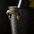 thumbnail image 4 of Cubitera de cobre martillado, cubo de hielo aislado de metal hecho a mano de estilo retro, ideal for bar en casa, cerveza fría, champán, botella de vino (negro), 4 of 7