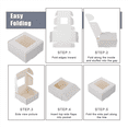 thumbnail image 2 of 150 Pieces Mini Kraft Paper Box with Window Present Packaging Box Treat Box for Homemade Soap Treat Bakery Candy (White), 2 of 5