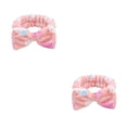 thumbnail image 4 of Minnieouse Diadema con lazo, envoltura de franela elástica, accesorios para el cabello, diadema para de cara, maquillaje, Yoga, correr, rosa, fresa fresa rosa 2piezas Minnieouse CBP380377, 4 of 5