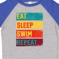 thumbnail image 4 of Inktastic Swimming Eat Sleep Swim Repeat Boys or Girls Toddler T-Shirt, 4 of 5