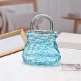 thumbnail image 1 of Sac à Main en Verre pour Boissons, avec Design de Sac à Main Distinctif, 720 ml, Verres à Vin Épais Funky, Vase Bol à Poisson, Comprend une Paille Pratique, pour Boisson Jus Cocktail Fleurs Chambre (Bleu Ciel), 1 of 9
