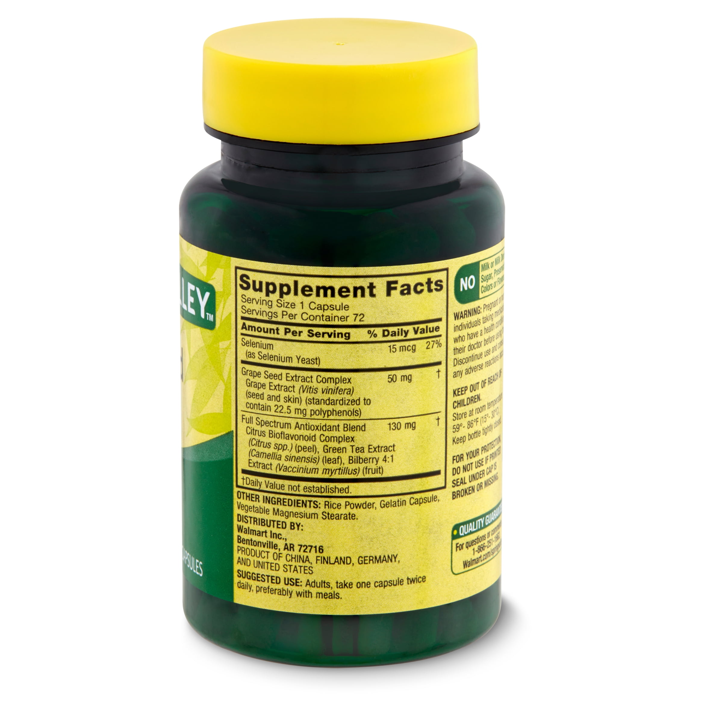 Spring Valley Grape Seed Complex Dietary Supplement, 72